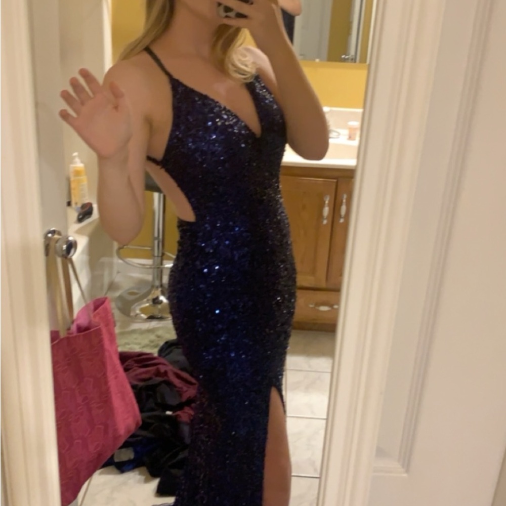 Navy Blue Prom Dress